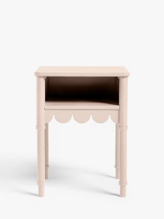 John Lewis Hem Bedside Table Blush Pink