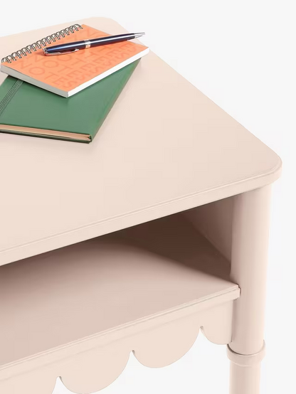 John Lewis Hem Bedside Table Blush Pink