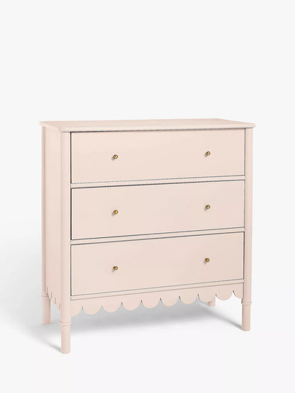 John Lewis Chest of Drawer Hem 3 Drawer Chest Blush