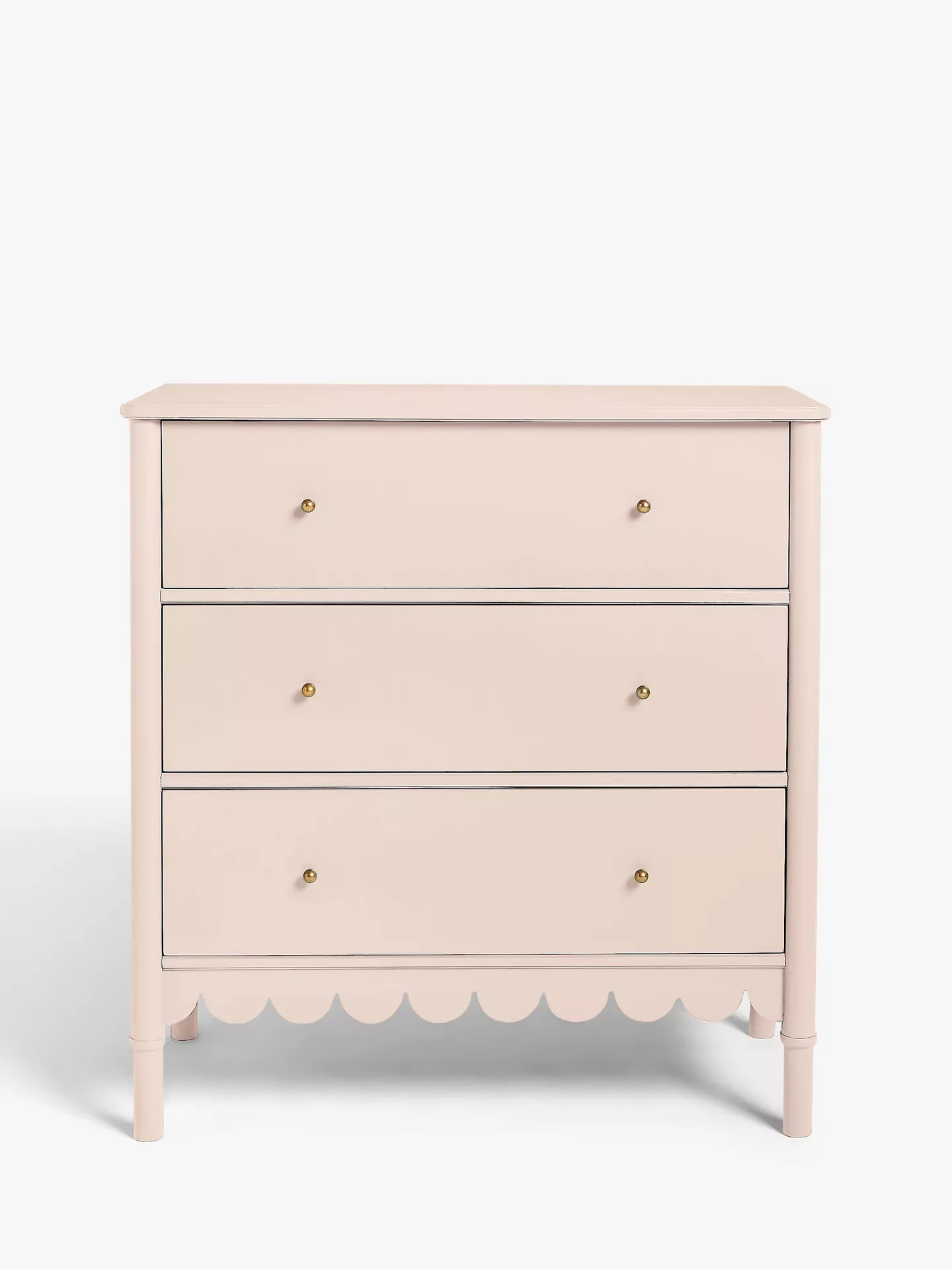 John Lewis Chest of Drawer Hem 3 Drawer Chest Blush