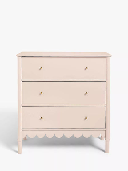 John Lewis Chest of Drawer Hem 3 Drawer Chest Blush