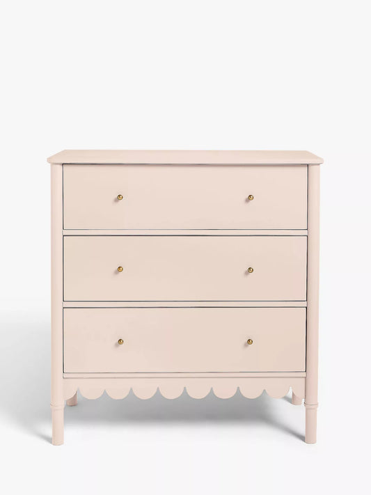 John Lewis Chest of Drawer Hem 3 Drawer Chest Blush