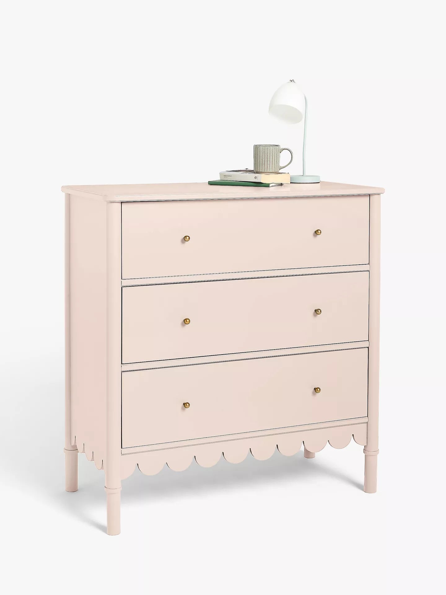 John Lewis Chest of Drawer Hem 3 Drawer Chest Blush