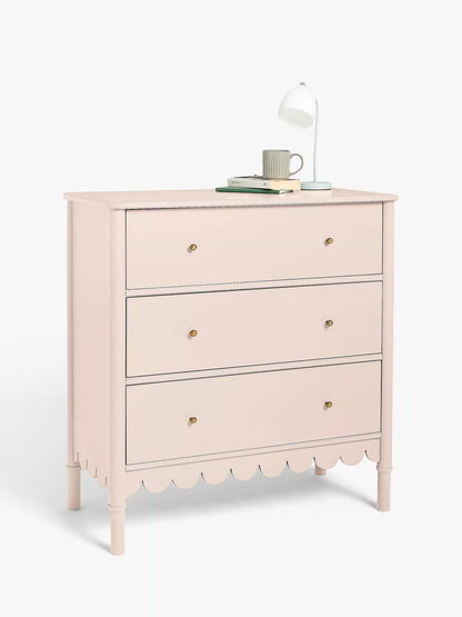 John Lewis Chest of Drawer Hem 3 Drawer Chest Blush