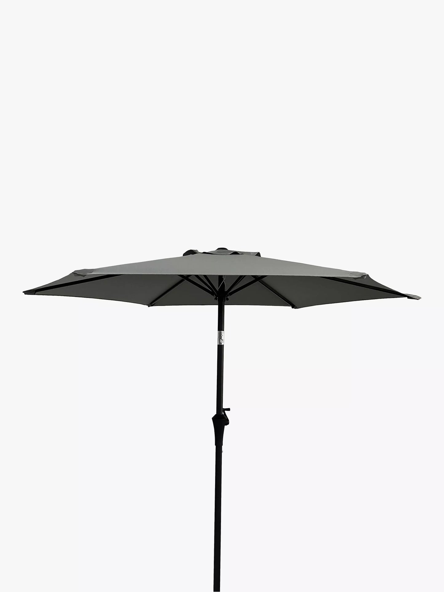 John Lewis Metal Pole Garden Parasol, 2.2m, Grey