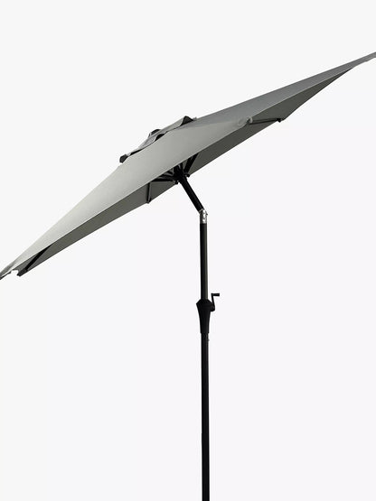 John Lewis Metal Pole Garden Parasol, 2.2m, Grey