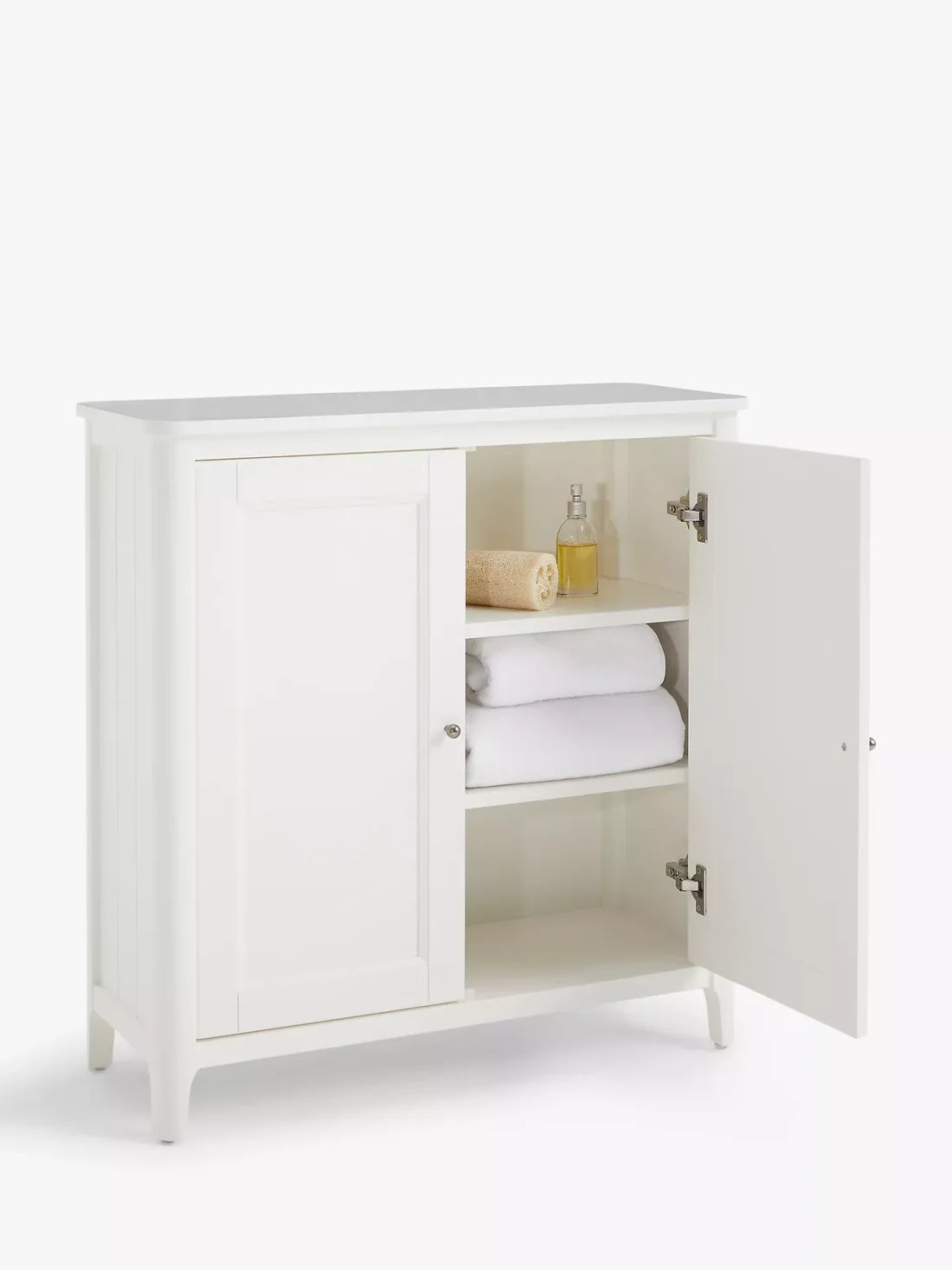 John Lewis Portsman Double Towel Cupboard, White