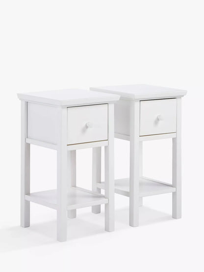 John Lewis Wilton Bedside Tables, Set of 2 White