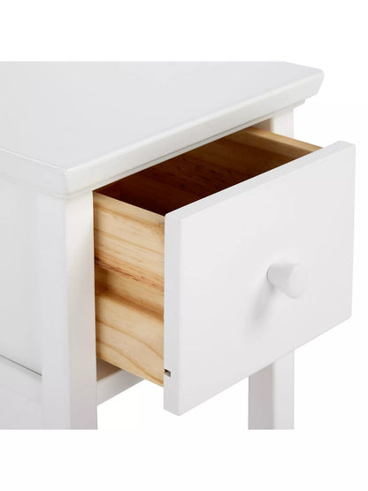 John Lewis Wilton Bedside Table Whit