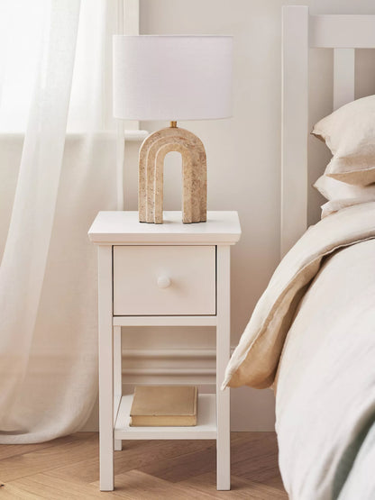 John Lewis Wilton Bedside Table Whit
