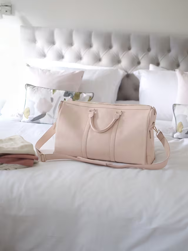 Stackers Weekend Garment Travel Holdall, Blush Pink