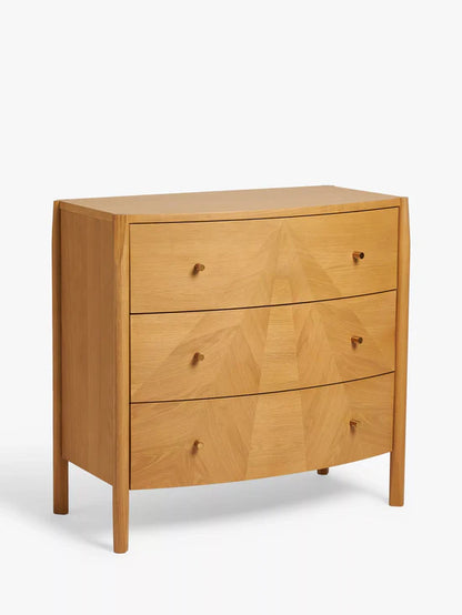 John Lewis Rise 3 Drawer Chest Natural