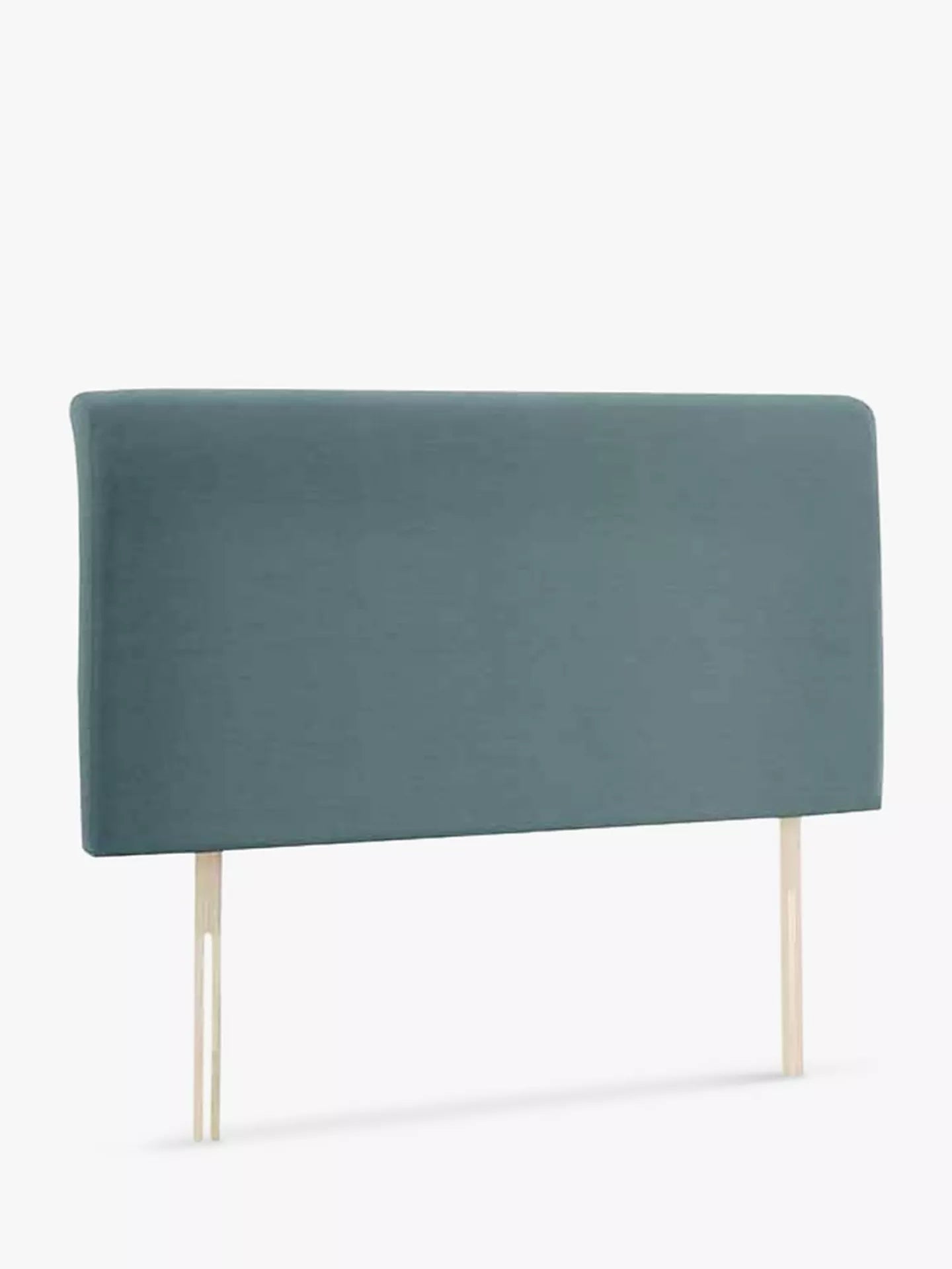 John Lewis Bedford Strutted Upholstered Headboard, King Size Deep Velvet Petrol