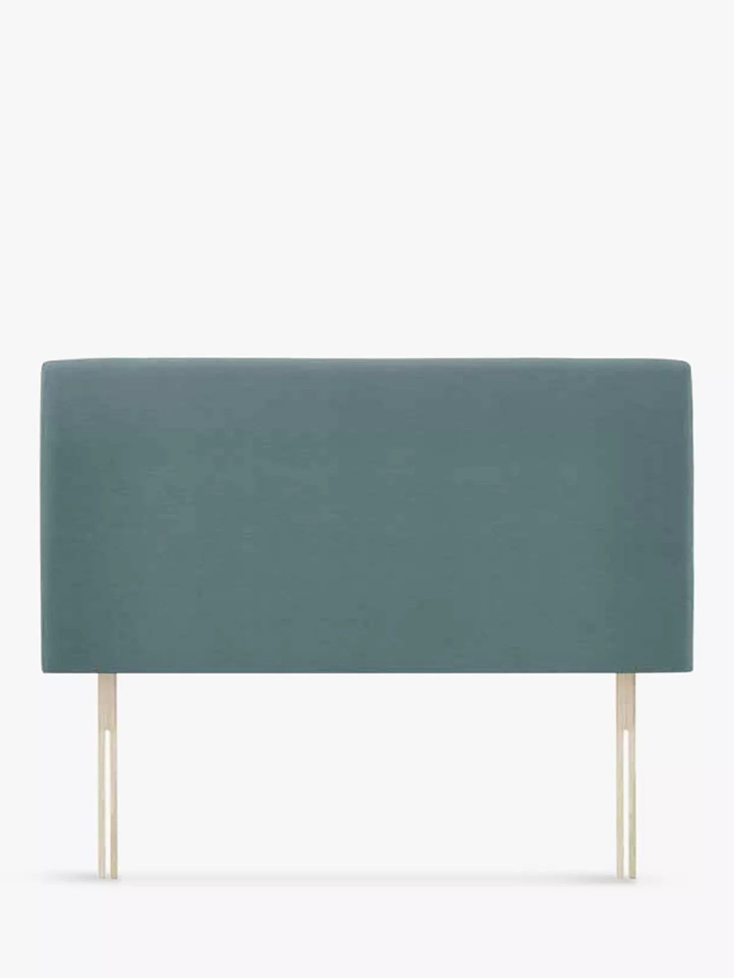 John Lewis Bedford Strutted Upholstered Headboard, King Size Deep Velvet Petrol