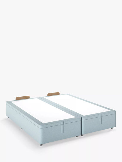 John Lewis Non Sprung Classic Maxi Divan Base, King Size, Relaxed Linen Duck Egg