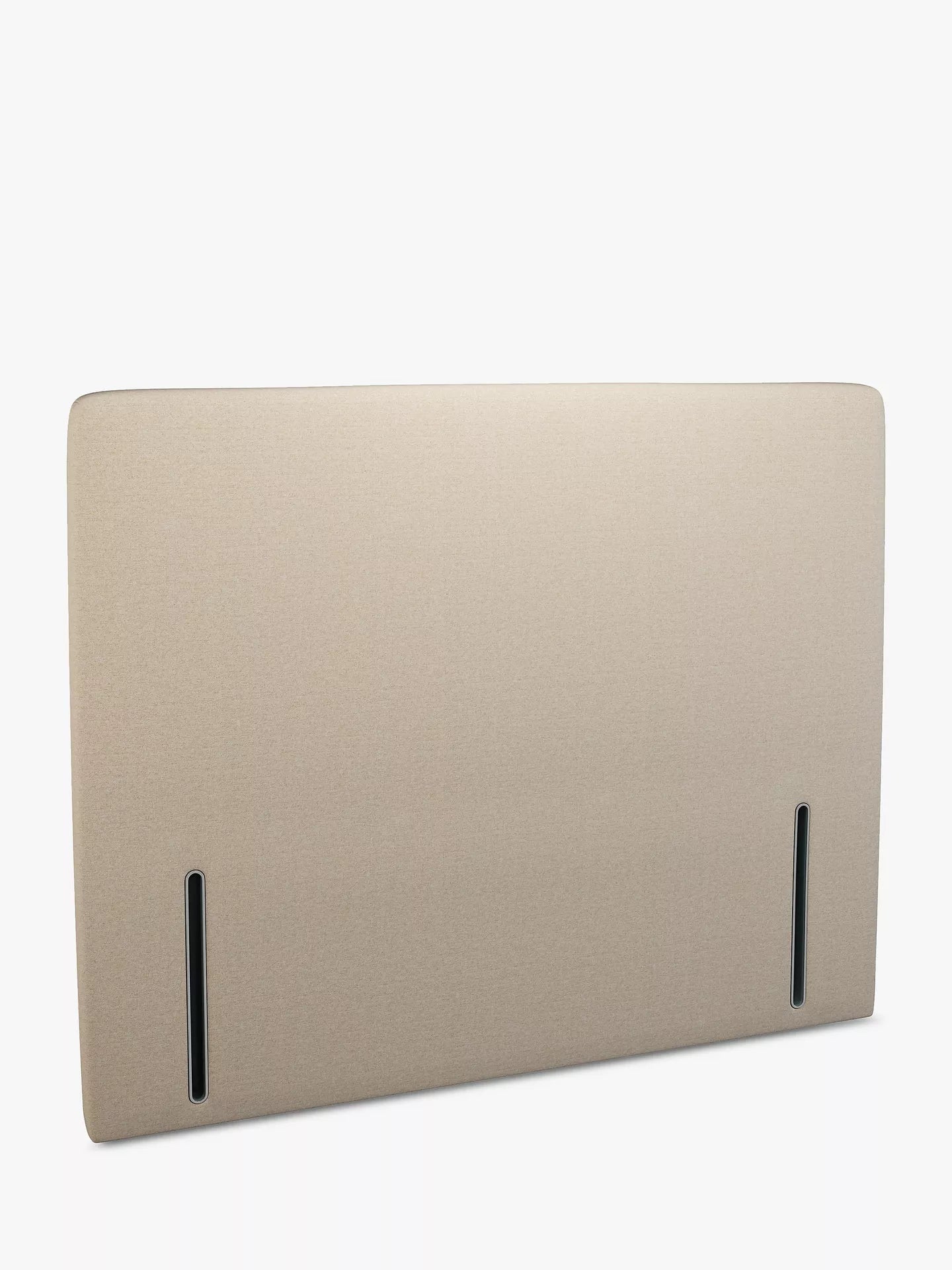 John Lewis Emily Full Depth Upholstered Headboard, King Size, Brushed Tweed Beige