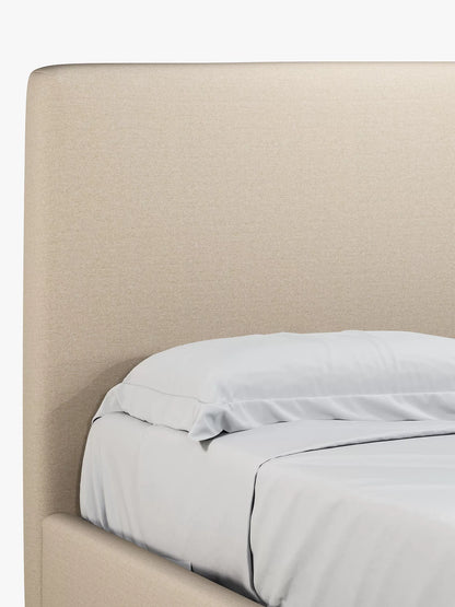 John Lewis Emily Full Depth Upholstered Headboard, King Size, Brushed Tweed Beige
