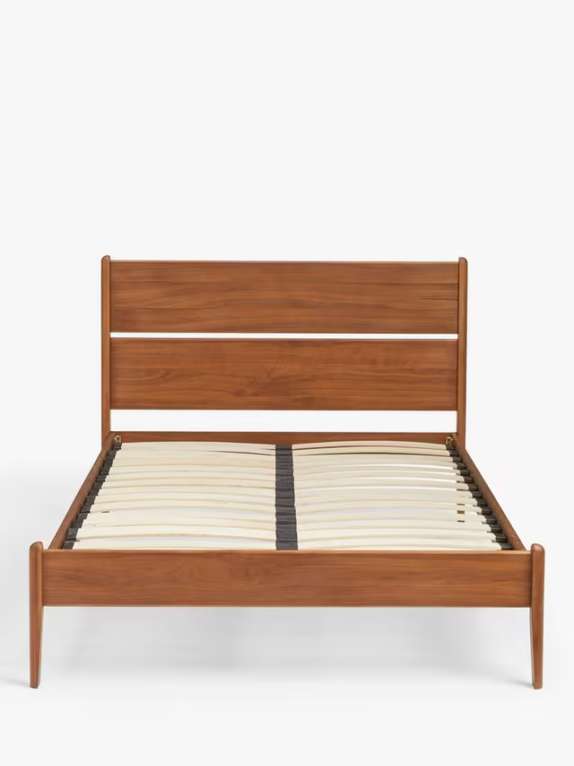 John Lewis Scandi Wood Bed Frame, Double, Walnut Finish