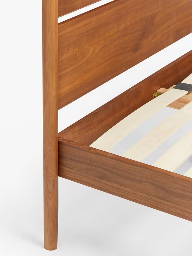John Lewis Scandi Wood Bed Frame, Double, Walnut Finish
