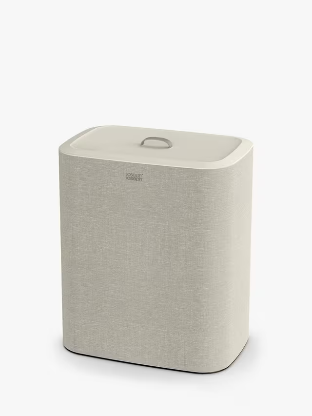 Joseph Joseph Tota Trio Easy-Empty Laundry Basket, 90L, Ecru