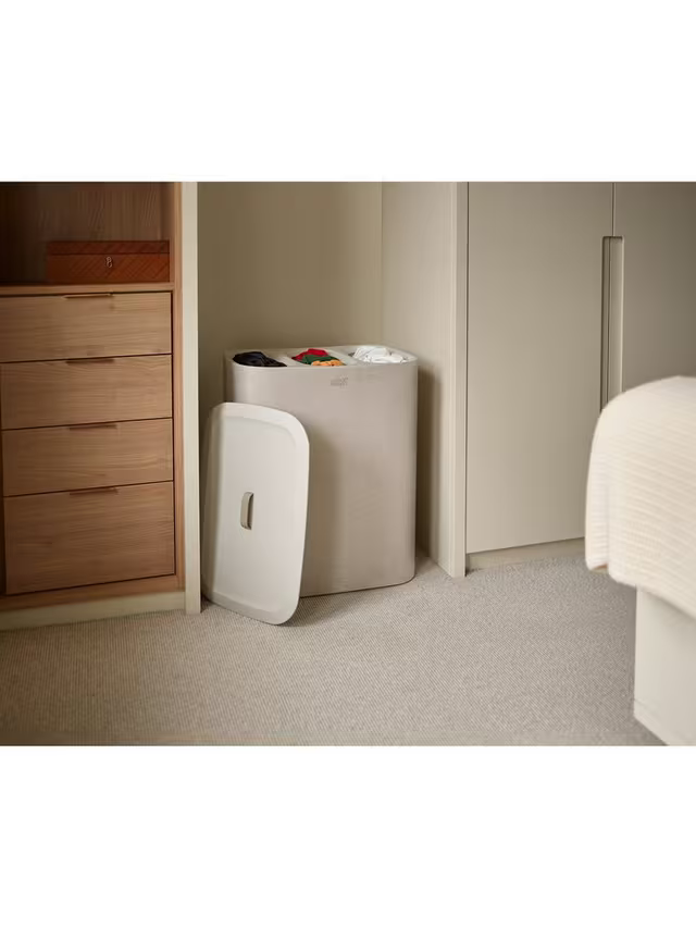 Joseph Joseph Tota Trio Easy-Empty Laundry Basket, 90L, Ecru