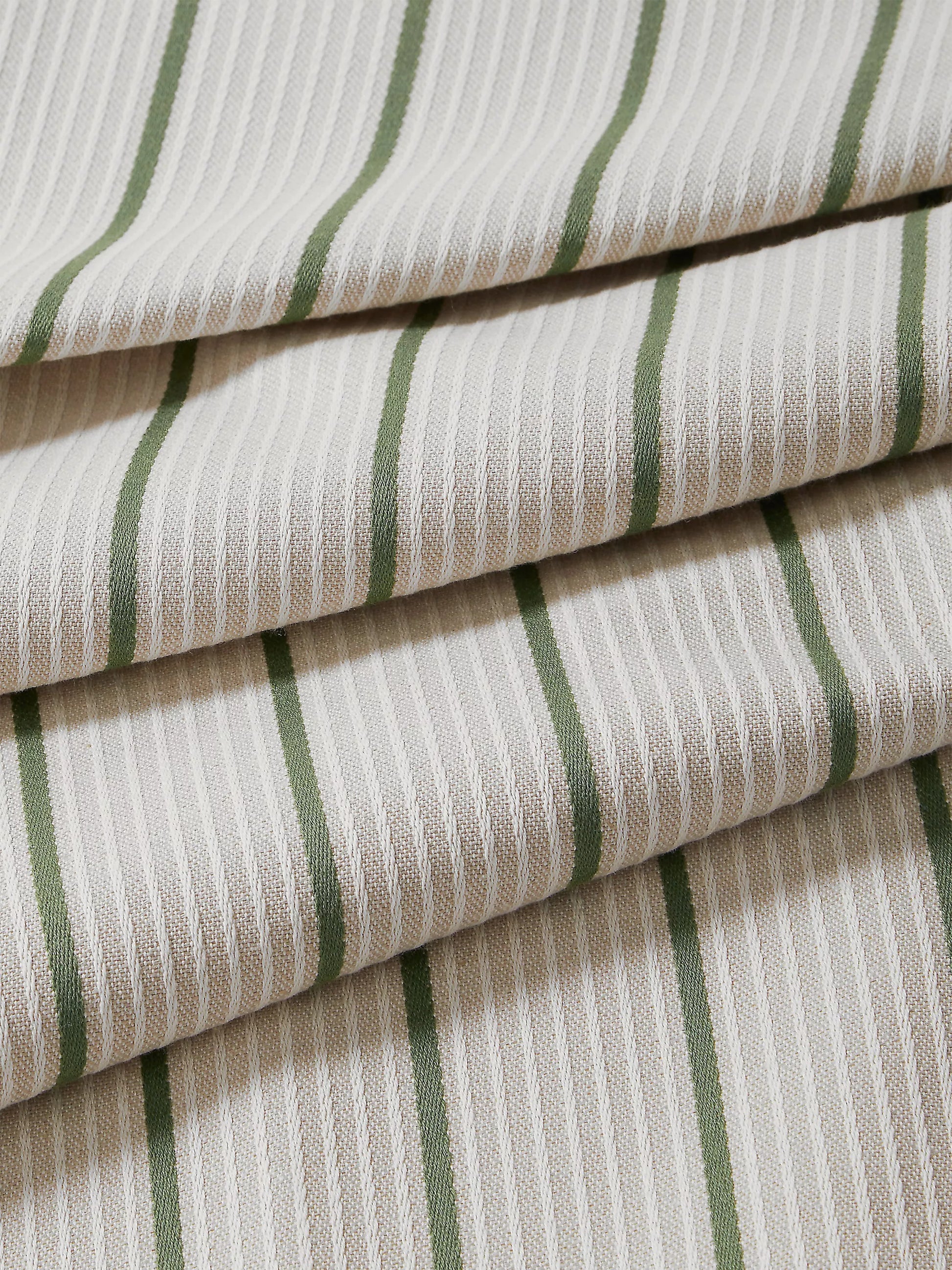 John Lewis Silhouette Full Depth Ticking Stripe Upholstered Headboard, King Size