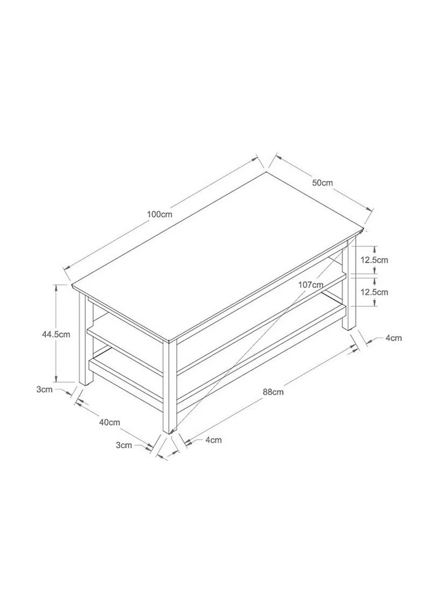 John Lewis ANYDAY Wilton Coffee Table in Linen