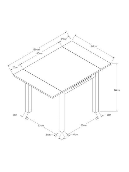 John Lewis Wilton 2-4 Seater Extending Dining Table Grey
