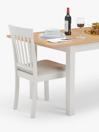 John Lewis Wilton 4-6 Seater Extending Dining Table, Linen Kitchen