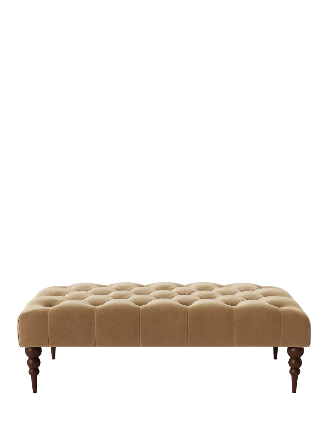 Swoon Plymouth Footstool, Easy Velvet Biscuit