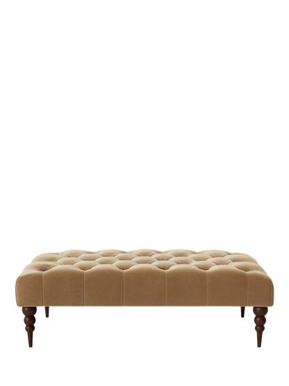 Swoon Plymouth Footstool, Easy Velvet Biscuit