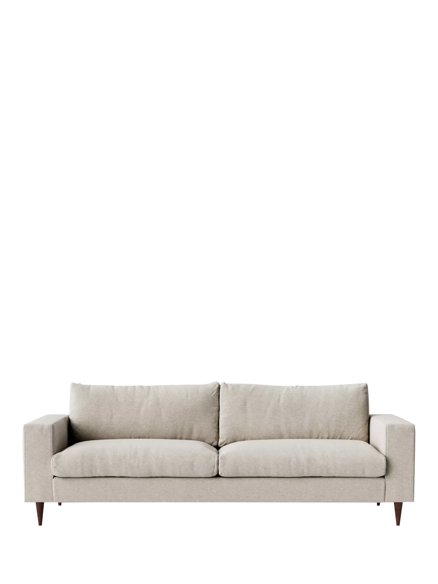 Swoon Evesham Large 3 Seater Sofa, Dark Leg, House Weave Chalk