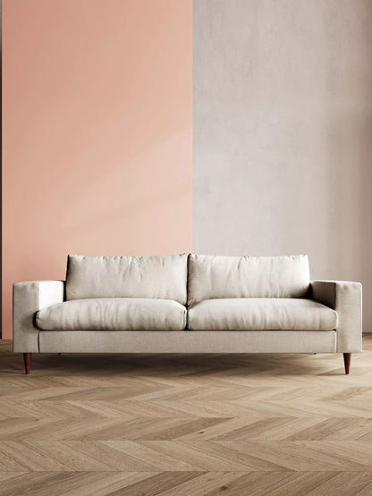 Swoon Evesham Large 3 Seater Sofa, Dark Leg, House Weave Chalk