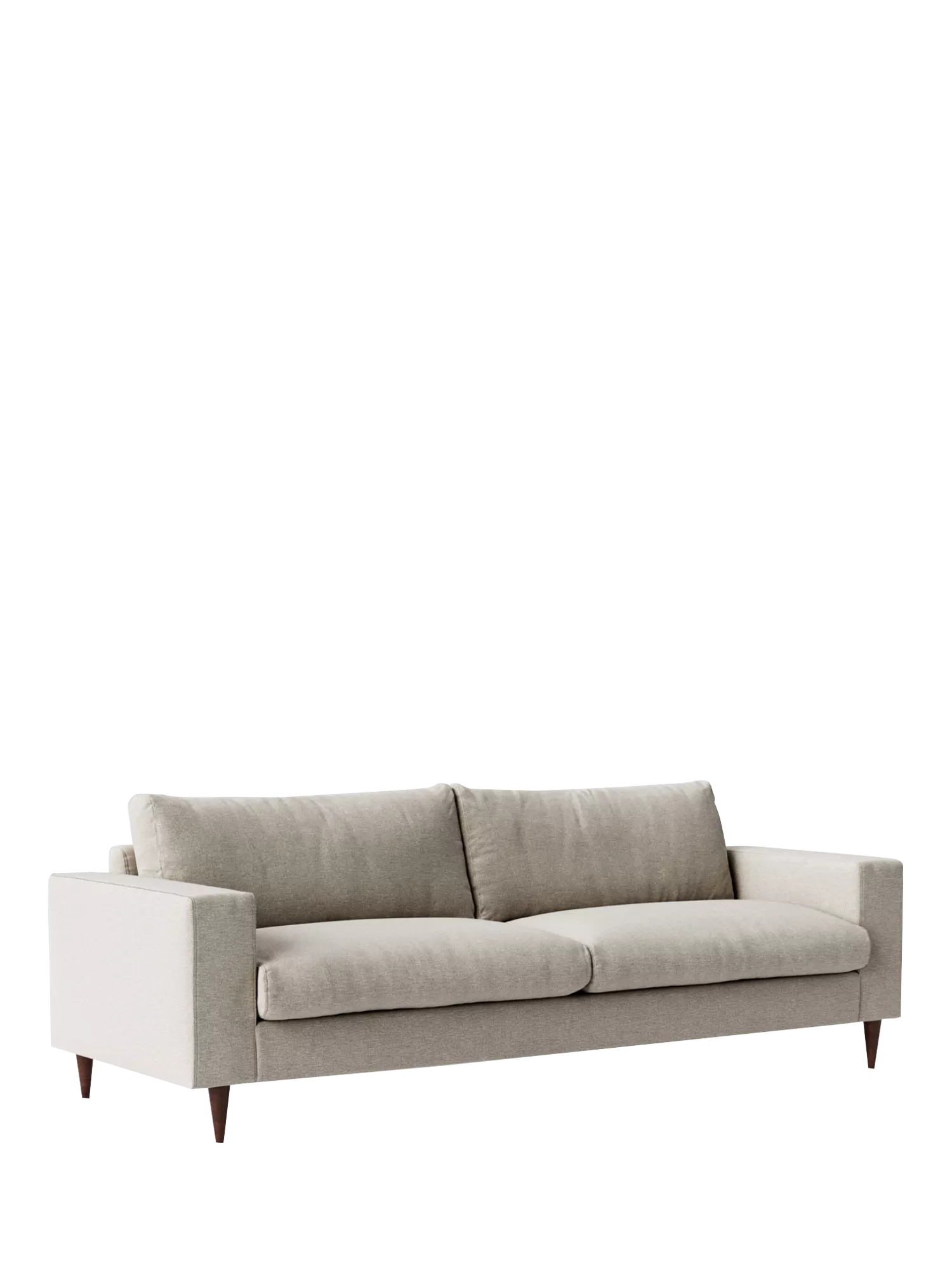 Swoon Evesham Large 3 Seater Sofa, Dark Leg, House Weave Chalk