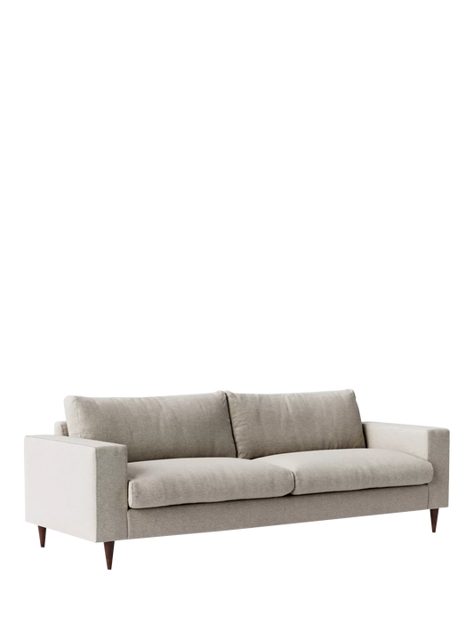 Swoon Evesham Large 3 Seater Sofa, Dark Leg, House Weave Chalk