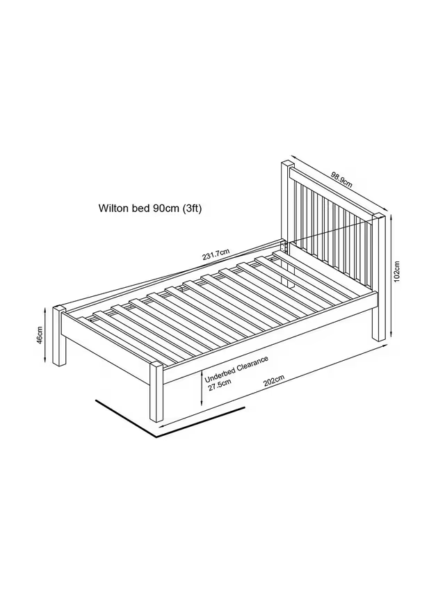 John Lewis Wilton Child Compliant Bed Frame, Single, Linen & Natural