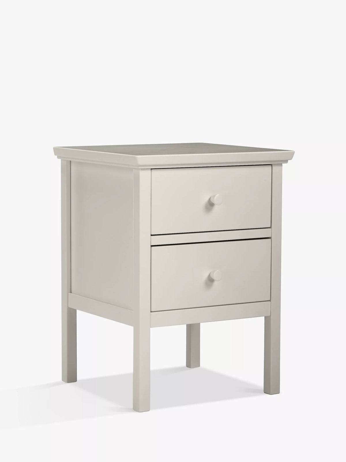 John Lewis Wilton 2 Drawer Bedside Storage Cabinet, Linen