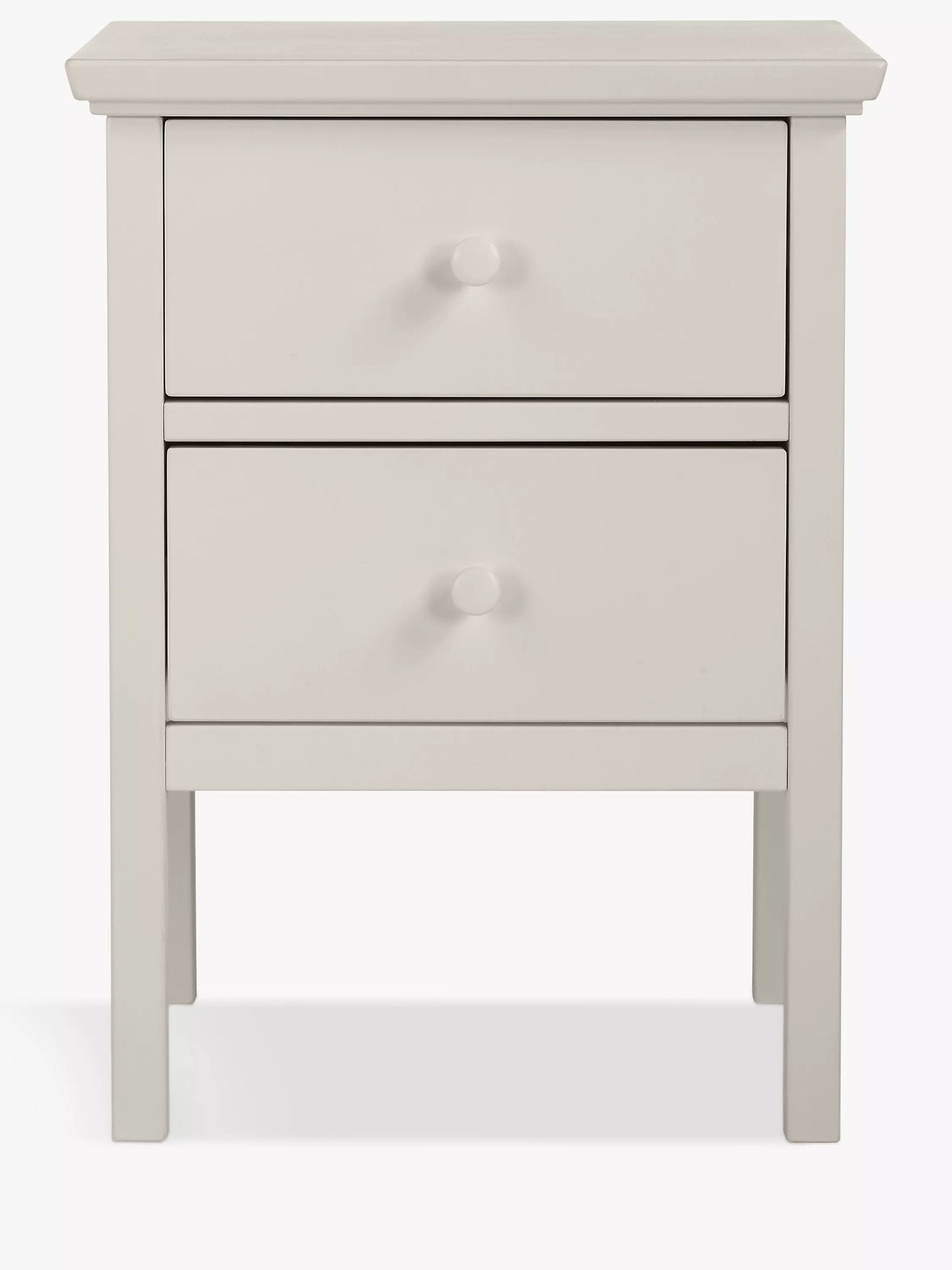 John Lewis ANYDAY Wilton 2 Drawer Bedside Cabinet, Linen