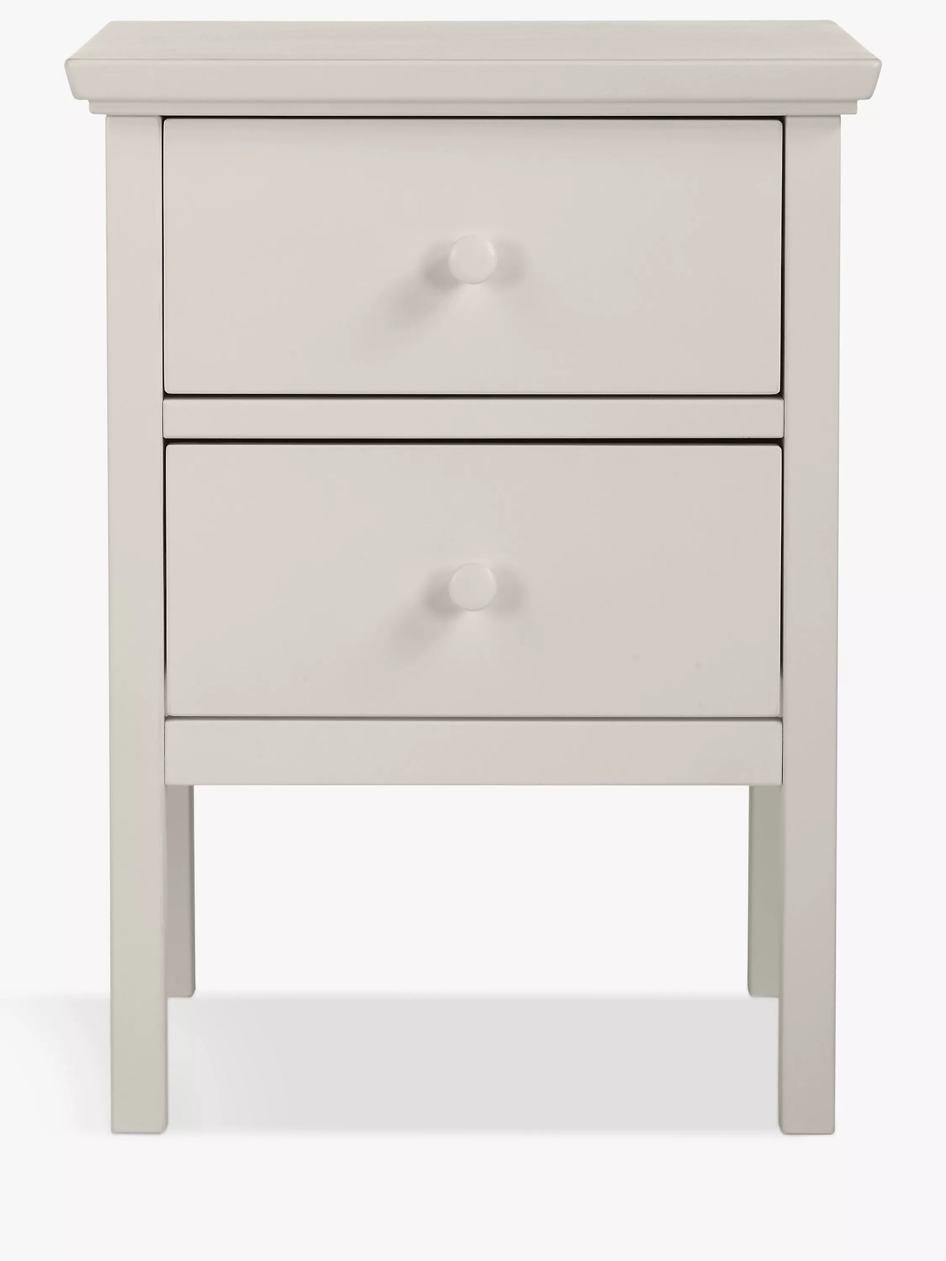John Lewis ANYDAY Wilton 2 Drawer Bedside Cabinet, Linen