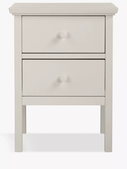 John Lewis ANYDAY Wilton 2 Drawer Bedside Cabinet, Linen