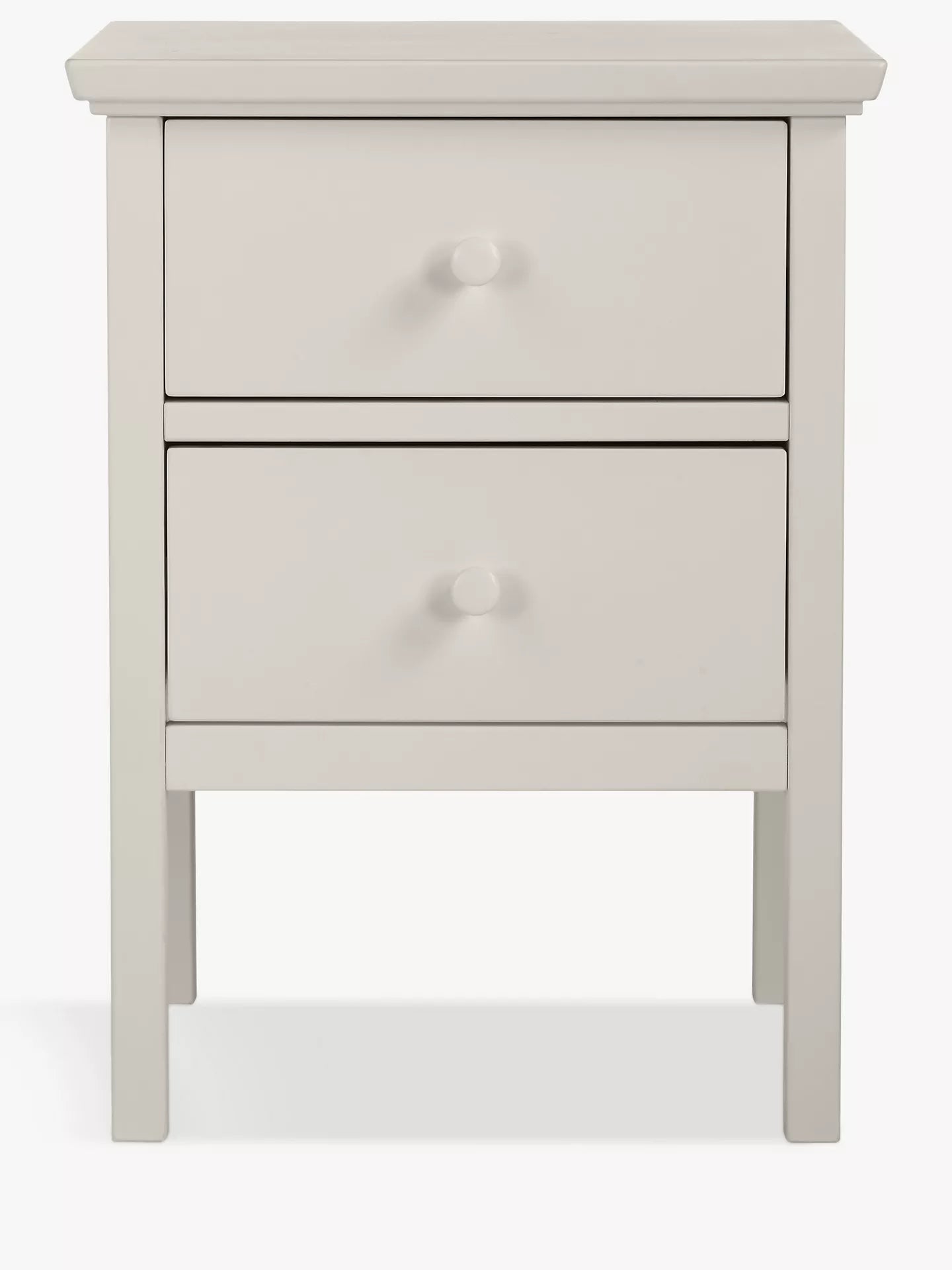 John Lewis Wilton 2 Drawer Bedside Cabinet, Linen
