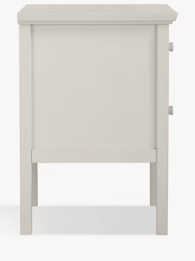 John Lewis Wilton 2 Drawer Bedside Cabinet, Linen