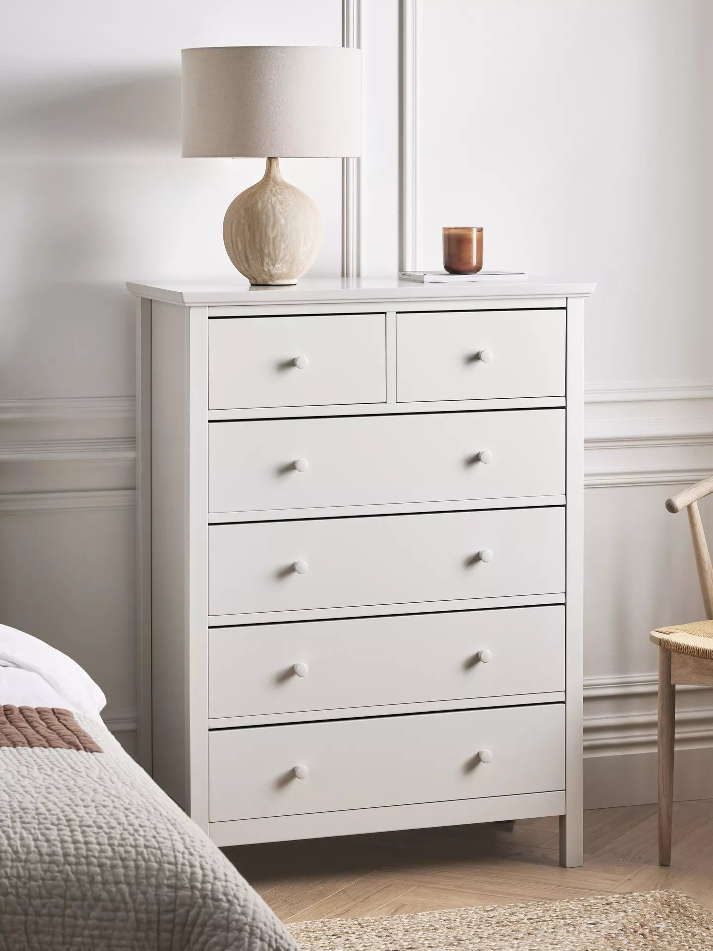 John Lewis Wilton 6 Drawer Chest, Linen