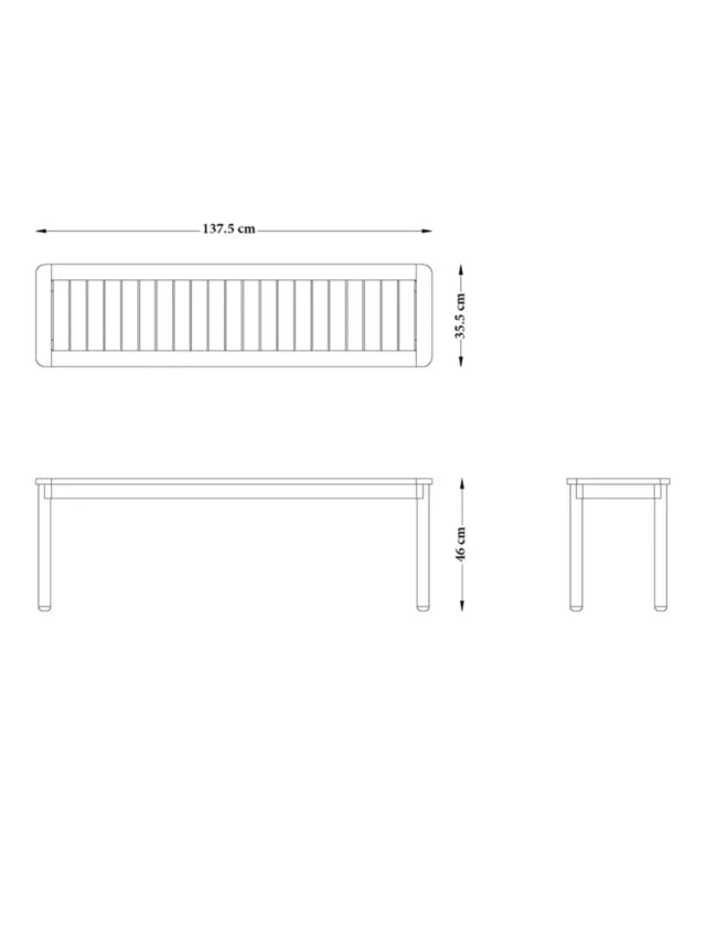 John Lewis Erna 6-Seater Garden Dining Table & Benches Set