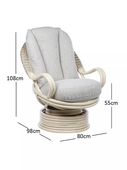 Desser Dijon Deluxe Swivel Rocking Chair, Pebble