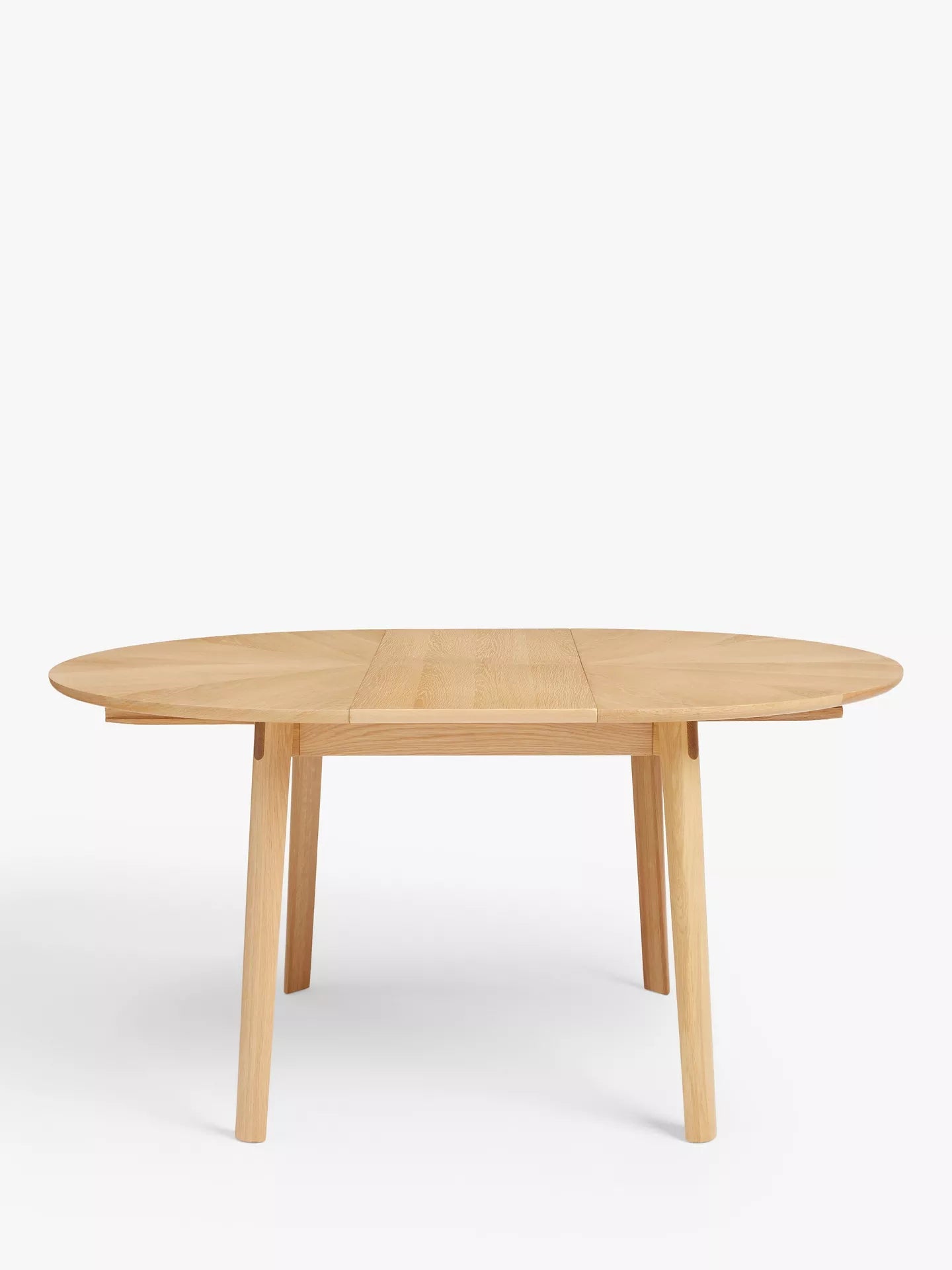 John Lewis Notch Round 4-6 Seater Extending Dining Table, Oak
