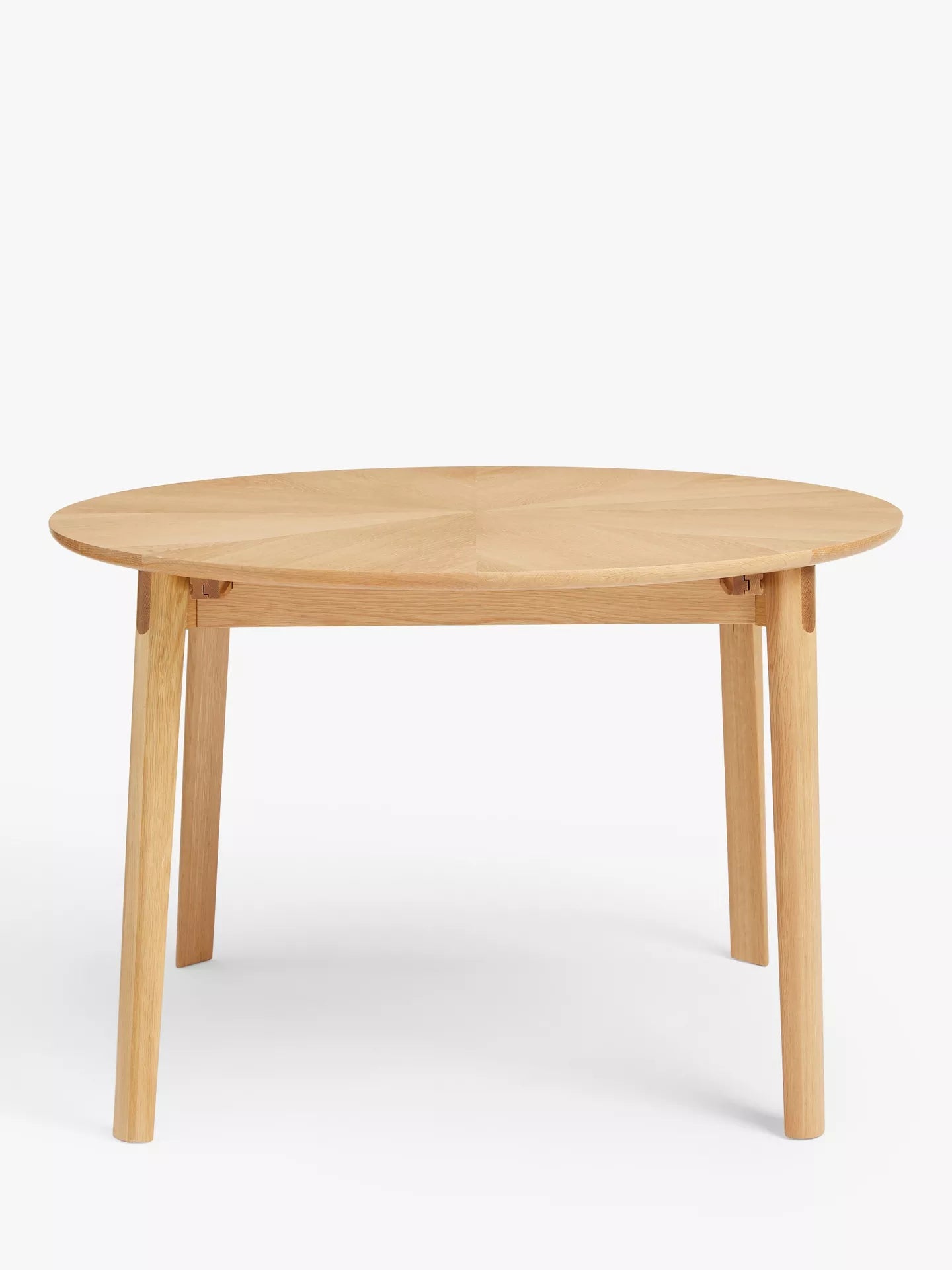 John Lewis Notch Round 4-6 Seater Extending Dining Table, Oak