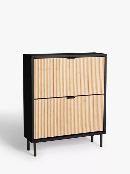 John Lewis Ridge Shoe Storage Rack 2 Tier Black
