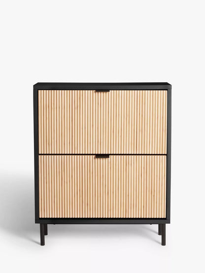 John Lewis Ridge Shoe Storage Rack 2 Tier Black