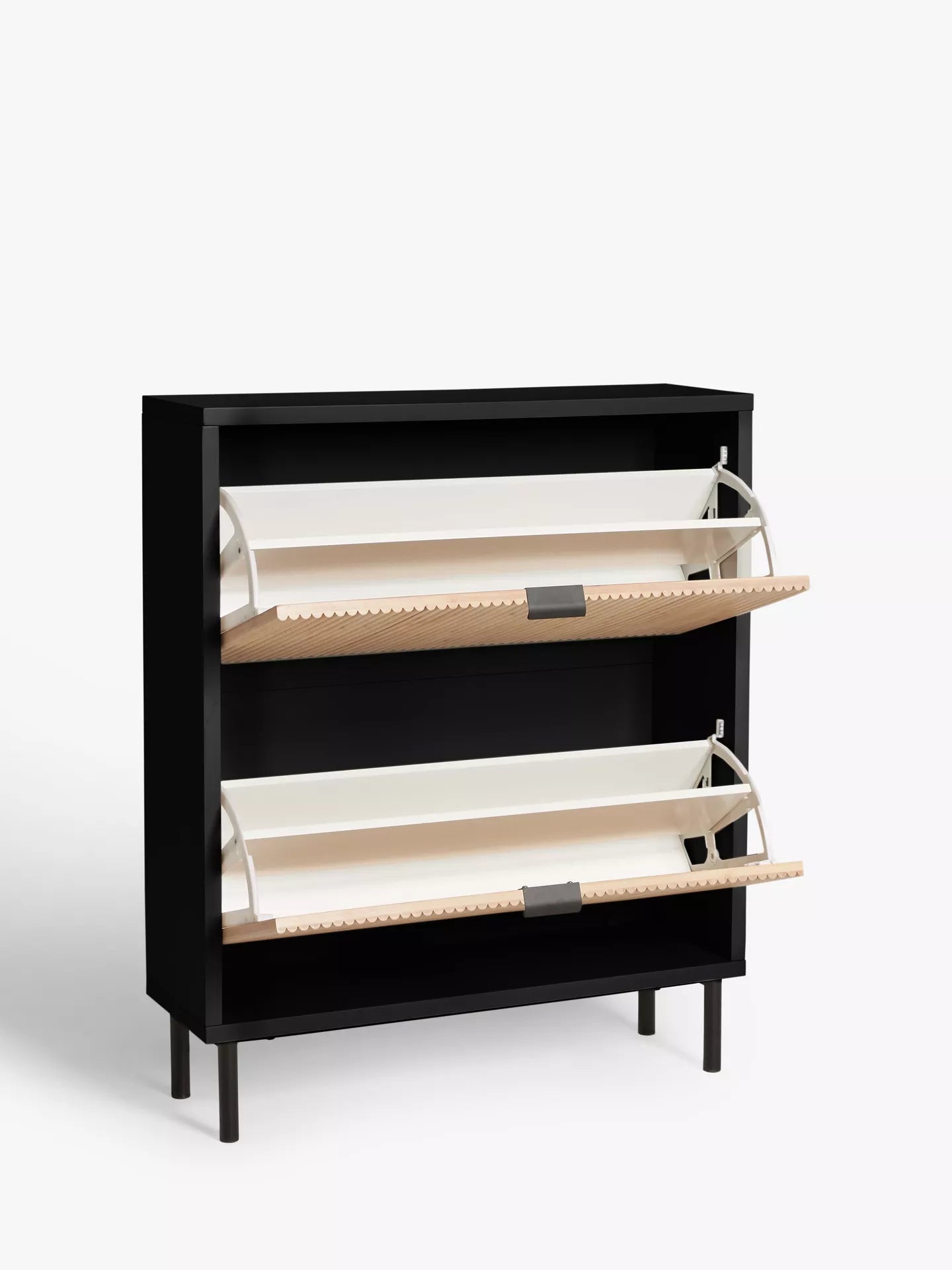 John Lewis Ridge Shoe Storage Rack 2 Tier Black